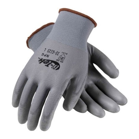 PIP® 33-G125/M G-Tek® GP„¢ General Duty Nylon Glove, Polyurethane Coated, Gray, M